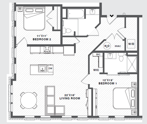 a floor plan of a bedroom house